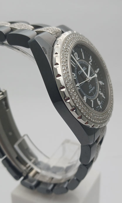 38mm Women's Chanel J12 Ceramic and Diamond Watch