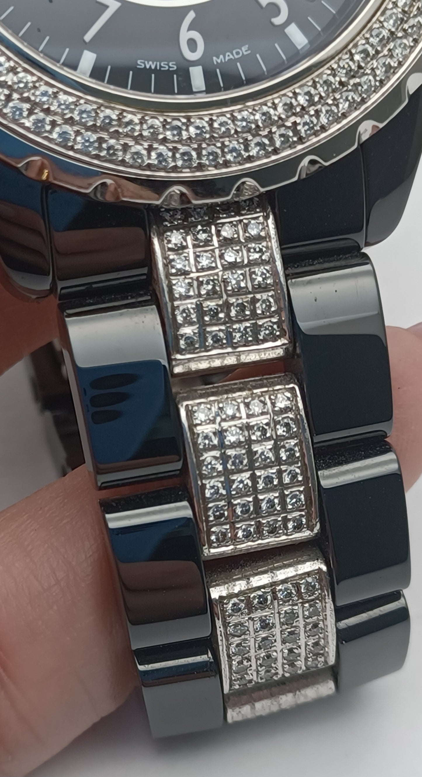 38mm Women's Chanel J12 Ceramic and Diamond Watch